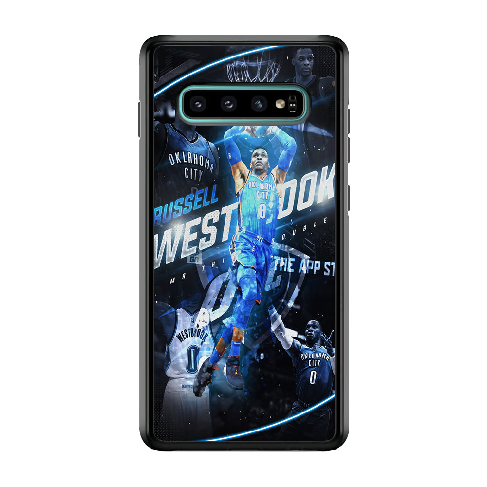 Russell Westbrook OKC Samsung Galaxy S10 Plus Case-Phone Case-Rubber Black (2D Case)-Altracase
