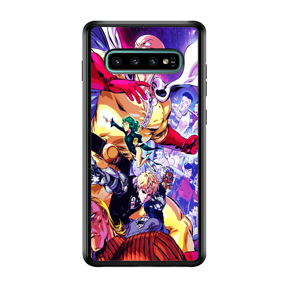 Saitama Alliance S-Class Hero Samsung Galaxy S10 Case-Phone Case-Rubber Black (2D Case)-Altracase