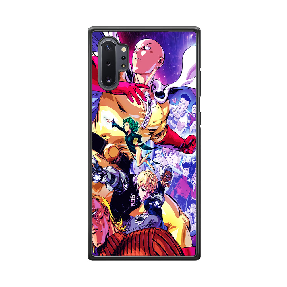 Saitama Alliance S-Class Hero Samsung Galaxy Note 10 Plus Case-Phone Case-Rubber Black (2D Case)-Altracase