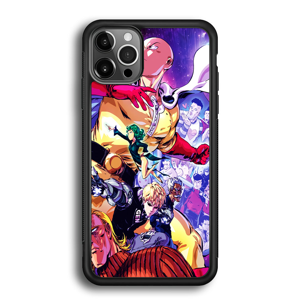 Saitama Alliance S-Class Hero iPhone 12 Pro Max Case-Phone Case-Rubber Black (2D Case)-Altracase
