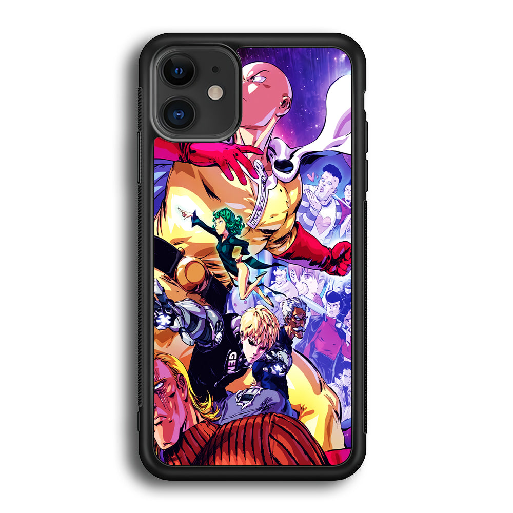 Saitama Alliance S-Class Hero iPhone 12 Mini Case-Phone Case-Rubber Black (2D Case)-Altracase