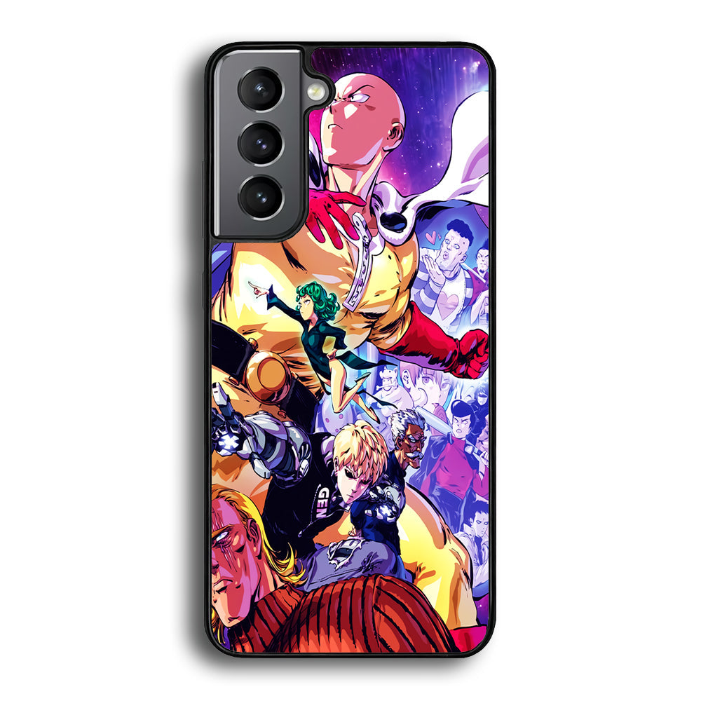 Saitama Alliance S-Class Hero Samsung Galaxy S24 Case-Phone Case-Rubber Black (2D Case)-Altracase