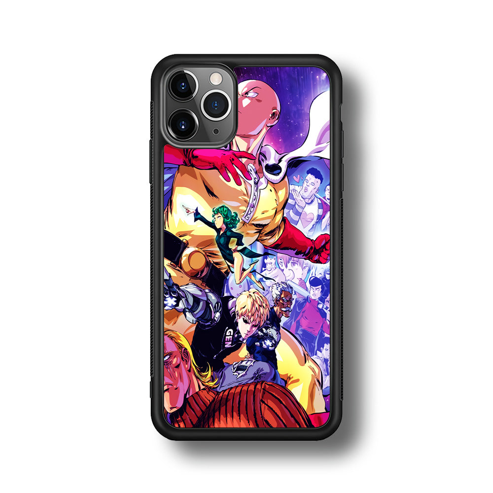 Saitama Alliance S-Class Hero iPhone 11 Pro Max Case-Phone Case-Rubber Black (2D Case)-Altracase