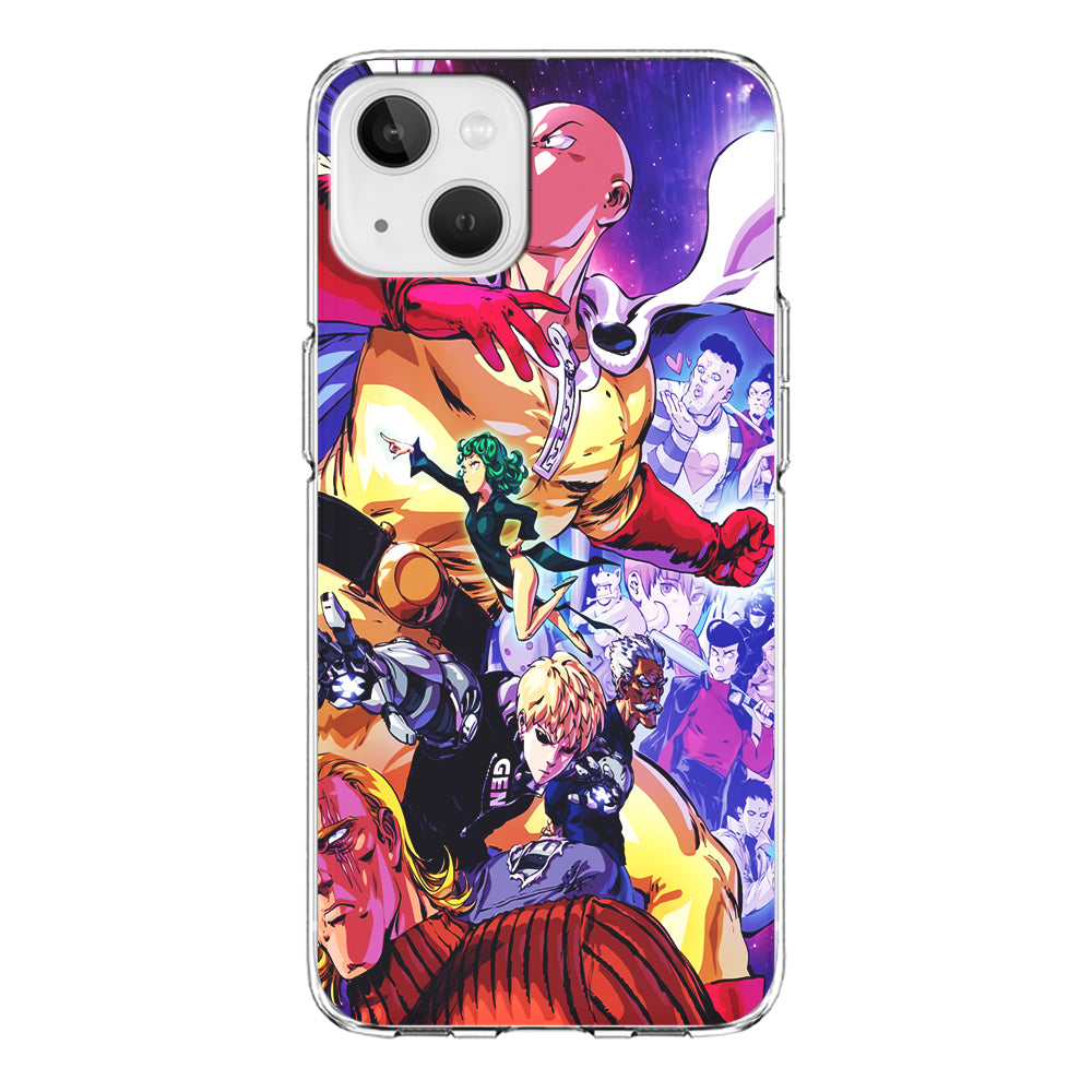 Saitama Alliance S-Class Hero iPhone 15 Plus Case-Phone Case-Clear Soft Case-Altracase