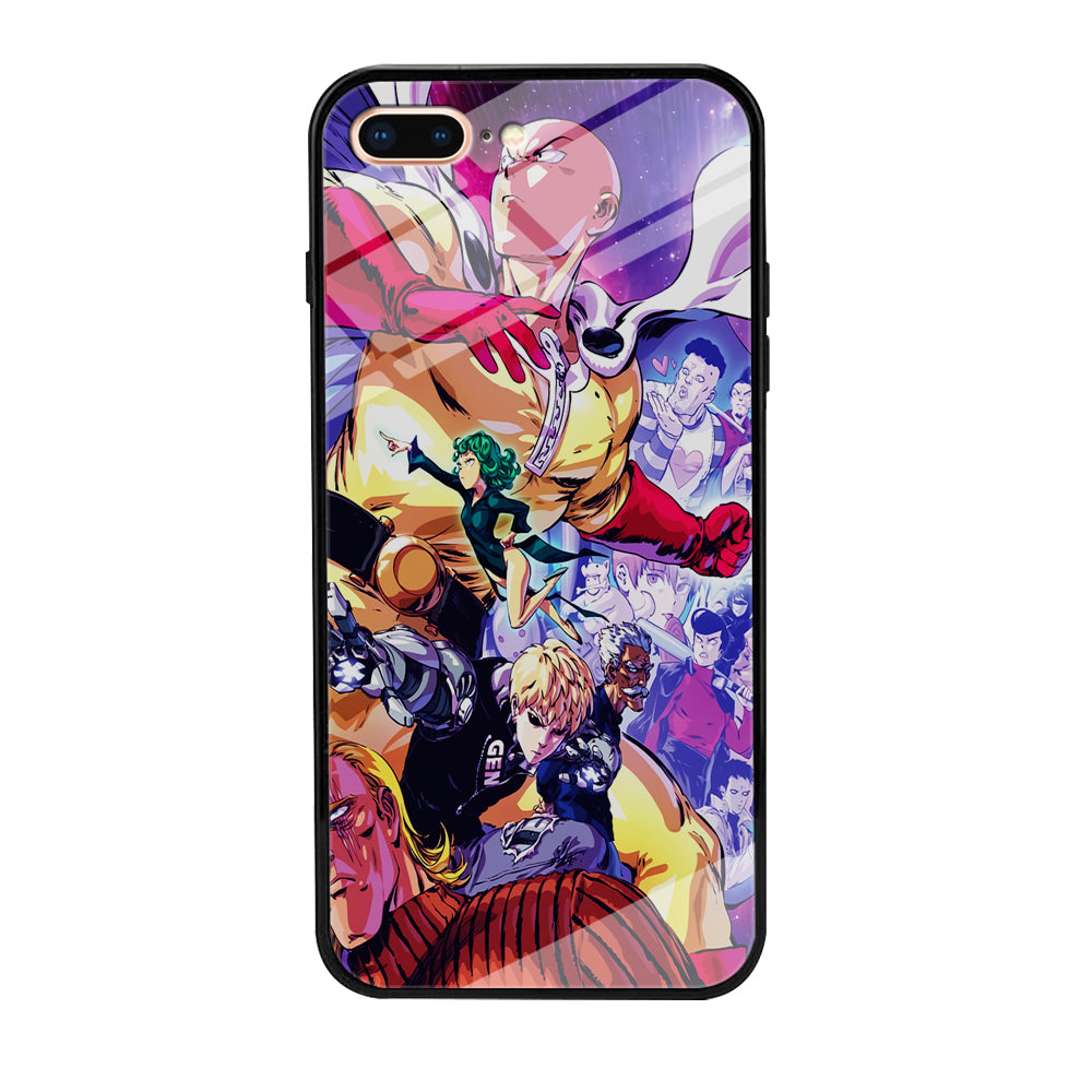Saitama Alliance S-Class Hero iPhone 8 Plus Case-Phone Case-Tempered Glass Case-Altracase