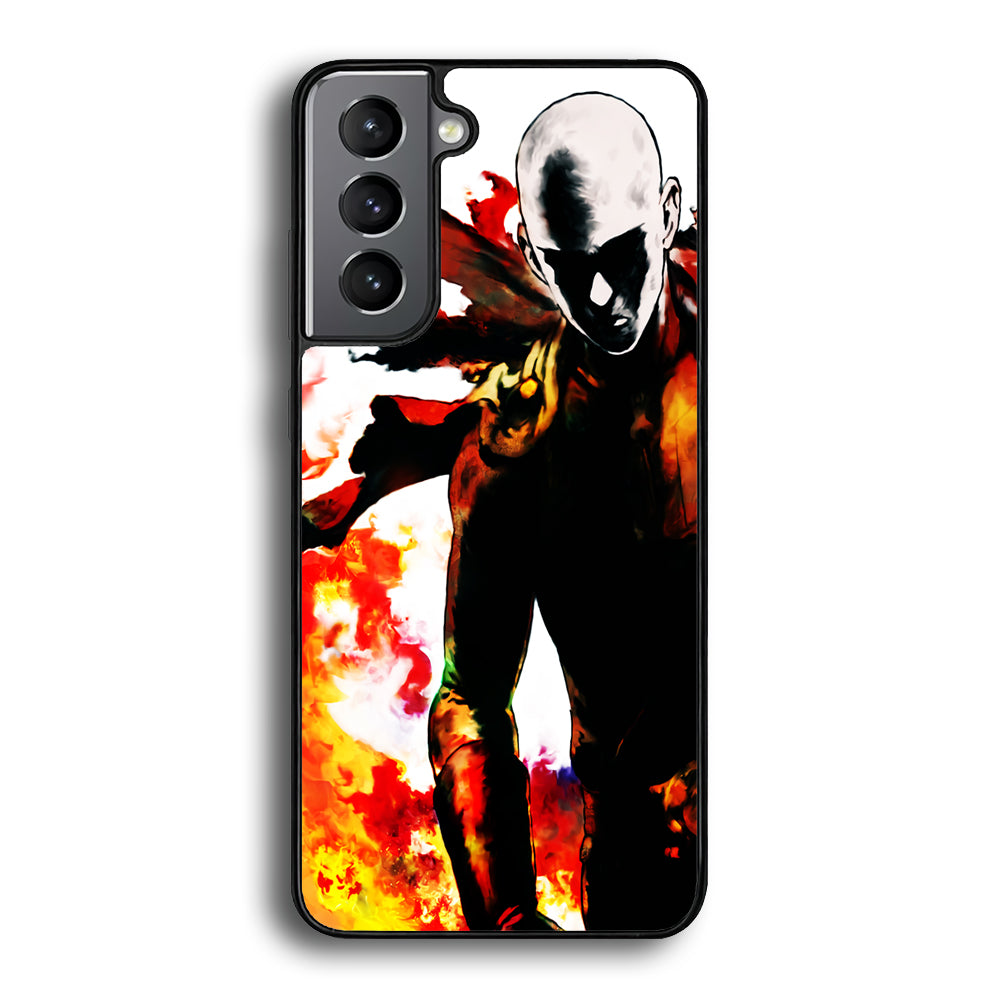 Saitama Strongest Man Samsung Galaxy S25 Case-Phone Case-Rubber Black (2D Case)-Altracase