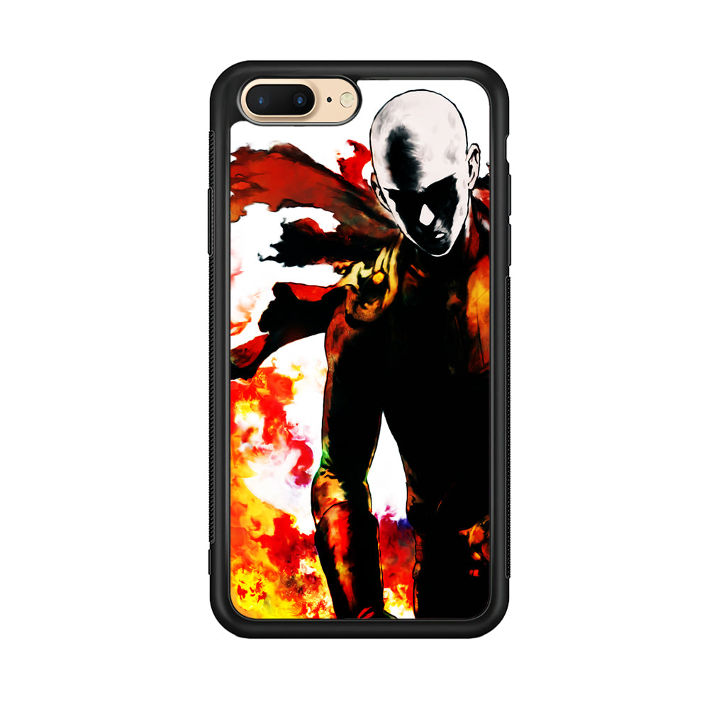 Saitama Strongest Man iPhone 8 Plus Case-Phone Case-Rubber Black (2D Case)-Altracase