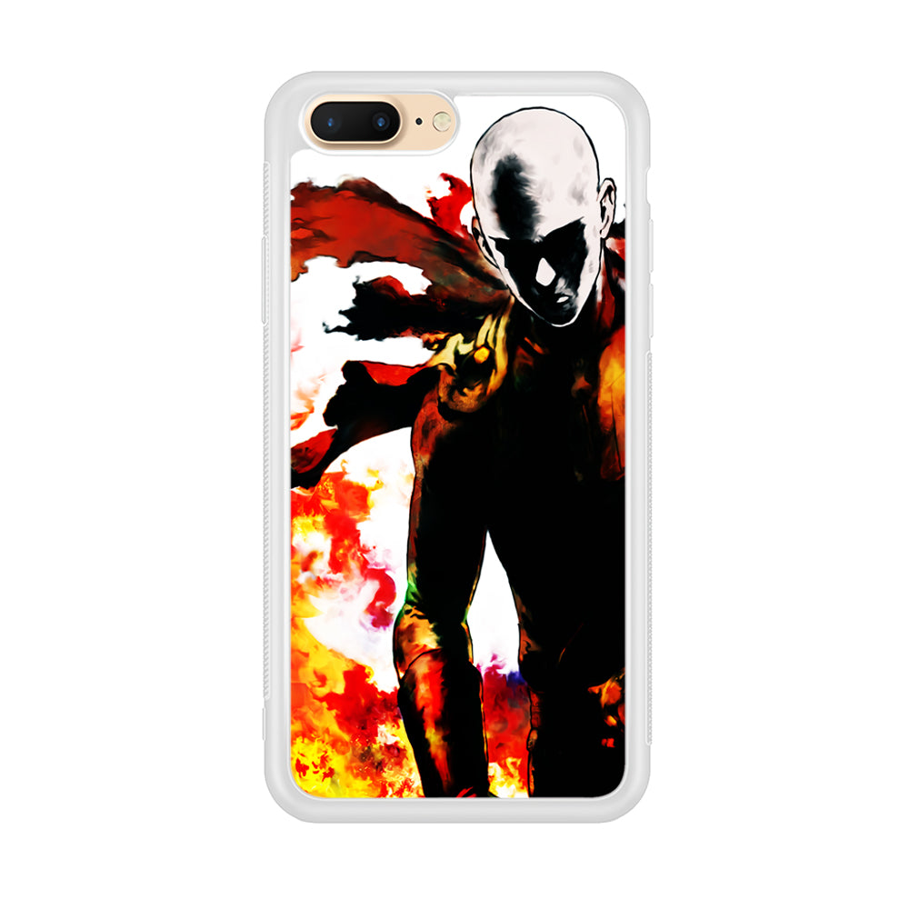 Saitama Strongest Man iPhone 8 Plus Case-Phone Case-Rubber White (2D Case)-Altracase