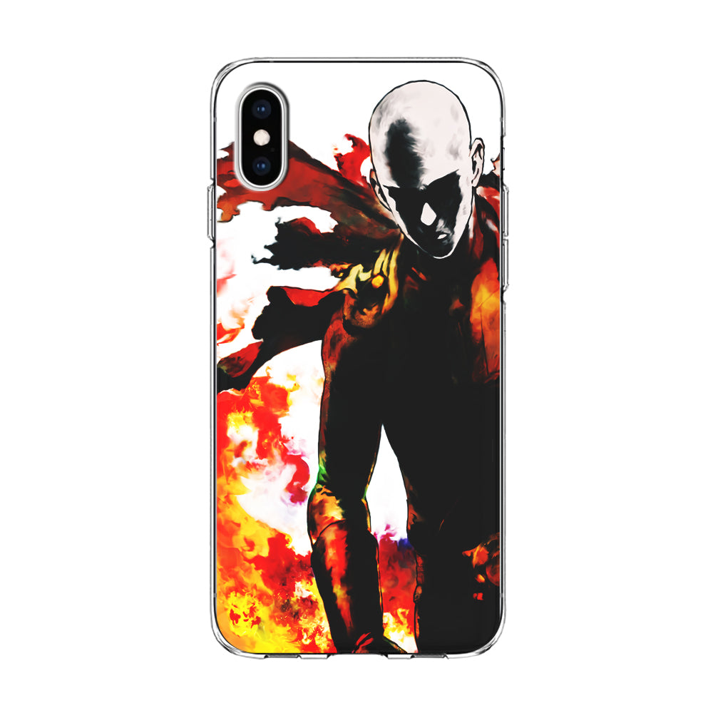 Saitama Strongest Man iPhone Xs Case-Phone Case-Clear Soft Case-Altracase