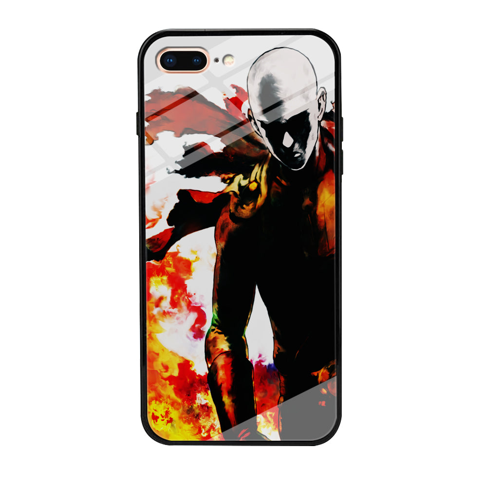 Saitama Strongest Man iPhone 8 Plus Case-Phone Case-Tempered Glass Case-Altracase