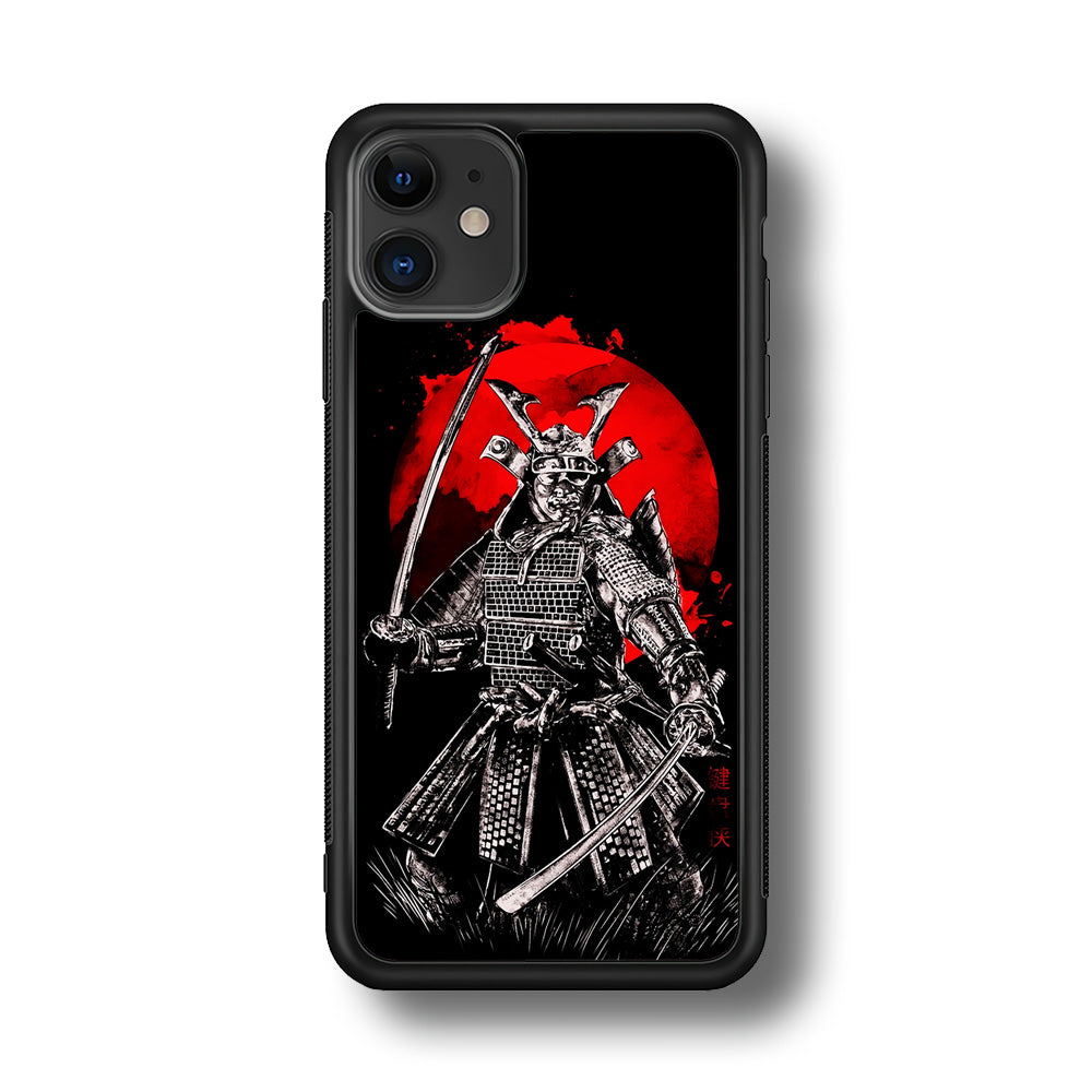 Samurai Two Swords iPhone 11 Case-Phone Case-Rubber Black (2D Case)-Altracase