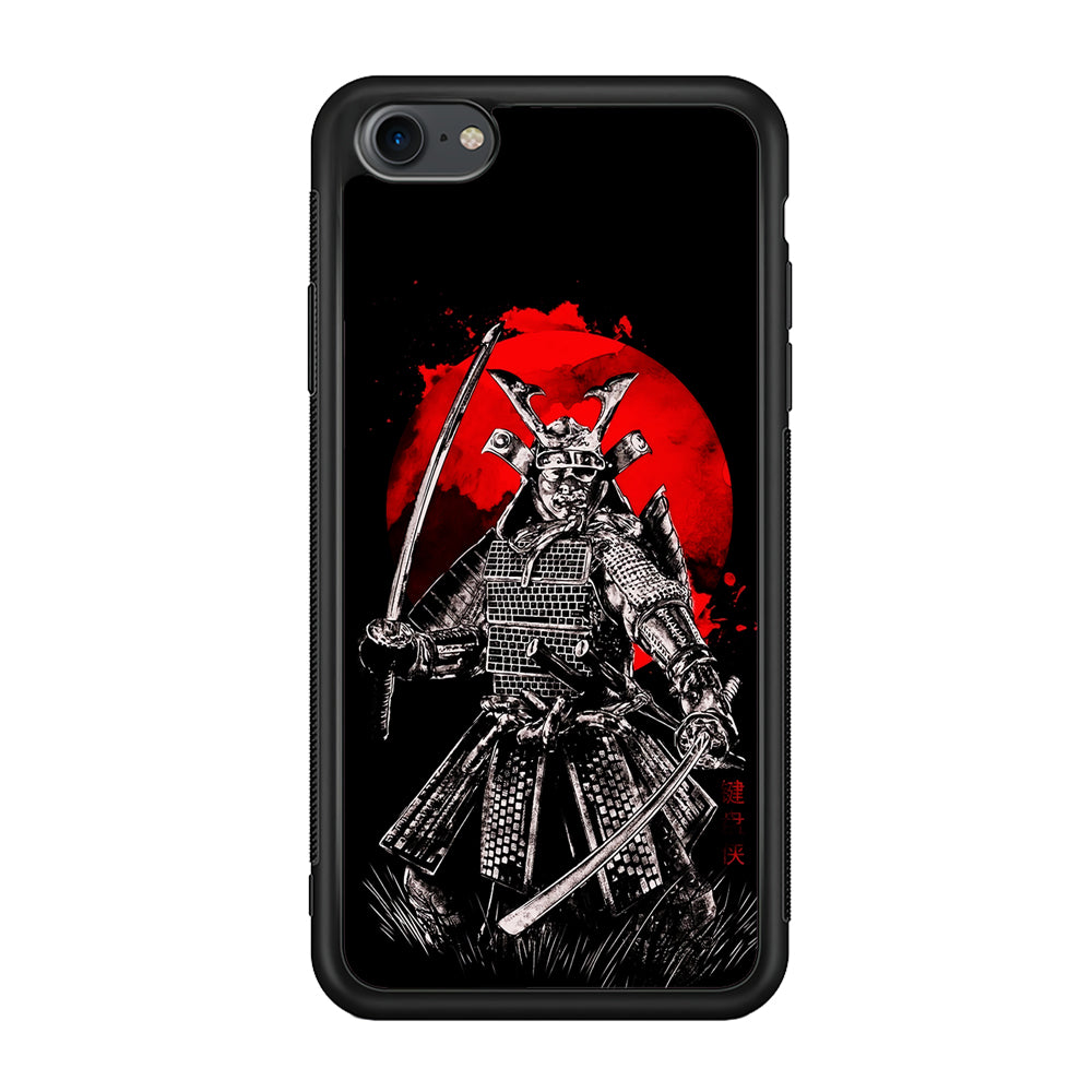 Samurai Two Swords iPhone 8 Case-Phone Case-Rubber Black (2D Case)-Altracase