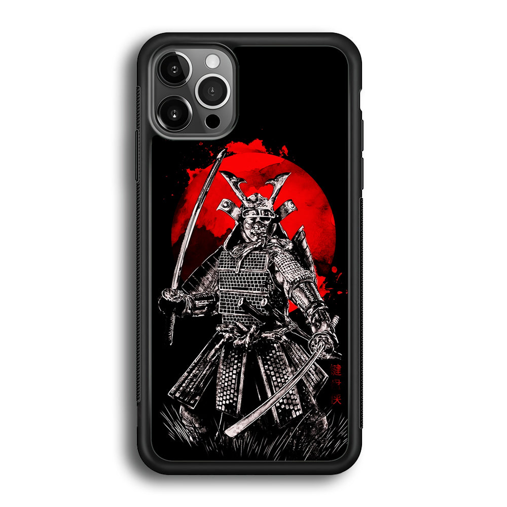Samurai Two Swords iPhone 12 Pro Max Case-Phone Case-Rubber Black (2D Case)-Altracase
