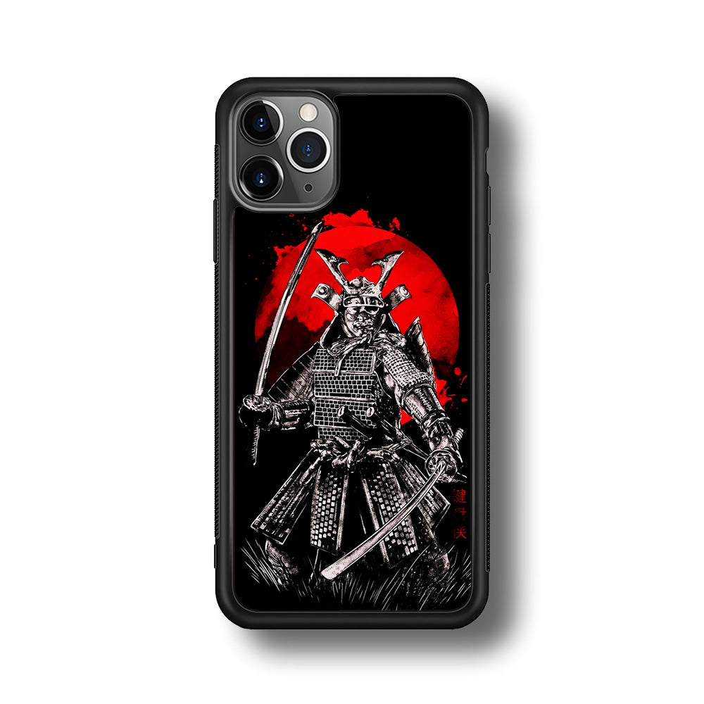 Samurai Two Swords iPhone 11 Pro Max Case-Phone Case-Rubber Black (2D Case)-Altracase