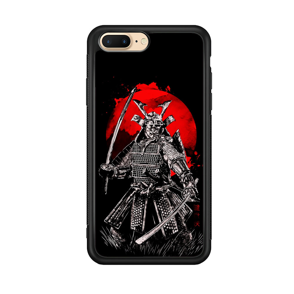 Samurai Two Swords iPhone 8 Plus Case-Phone Case-Rubber Black (2D Case)-Altracase