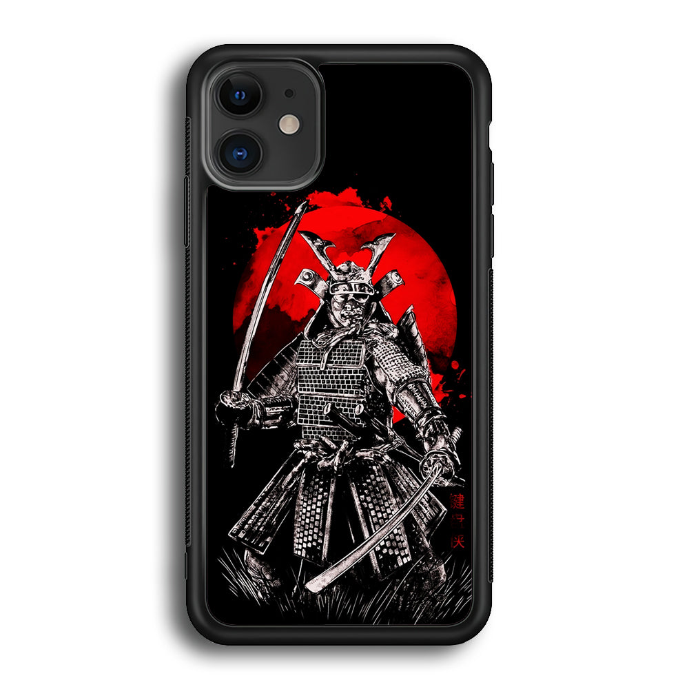 Samurai Two Swords iPhone 12 Case-Phone Case-Rubber Black (2D Case)-Altracase