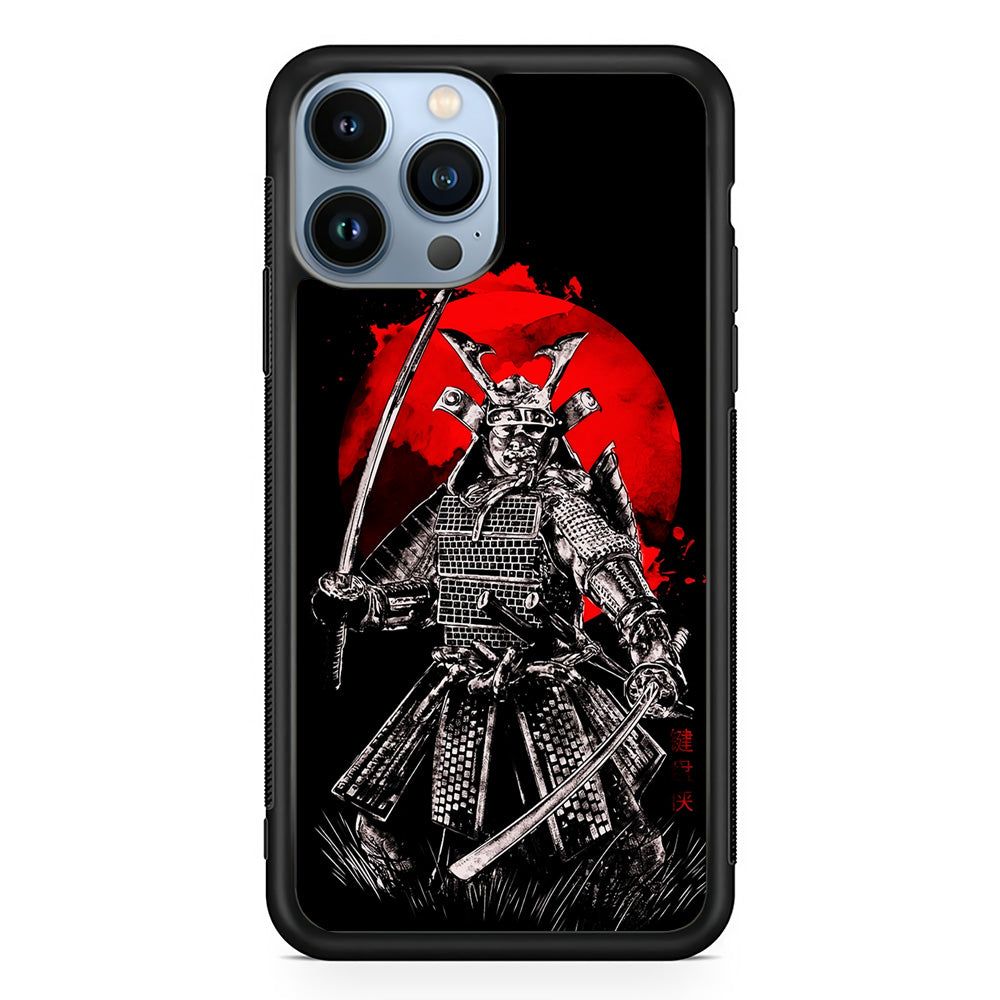 Samurai Two Swords iPhone 15 Pro Max Case-Phone Case-Rubber Black (2D Case)-Altracase