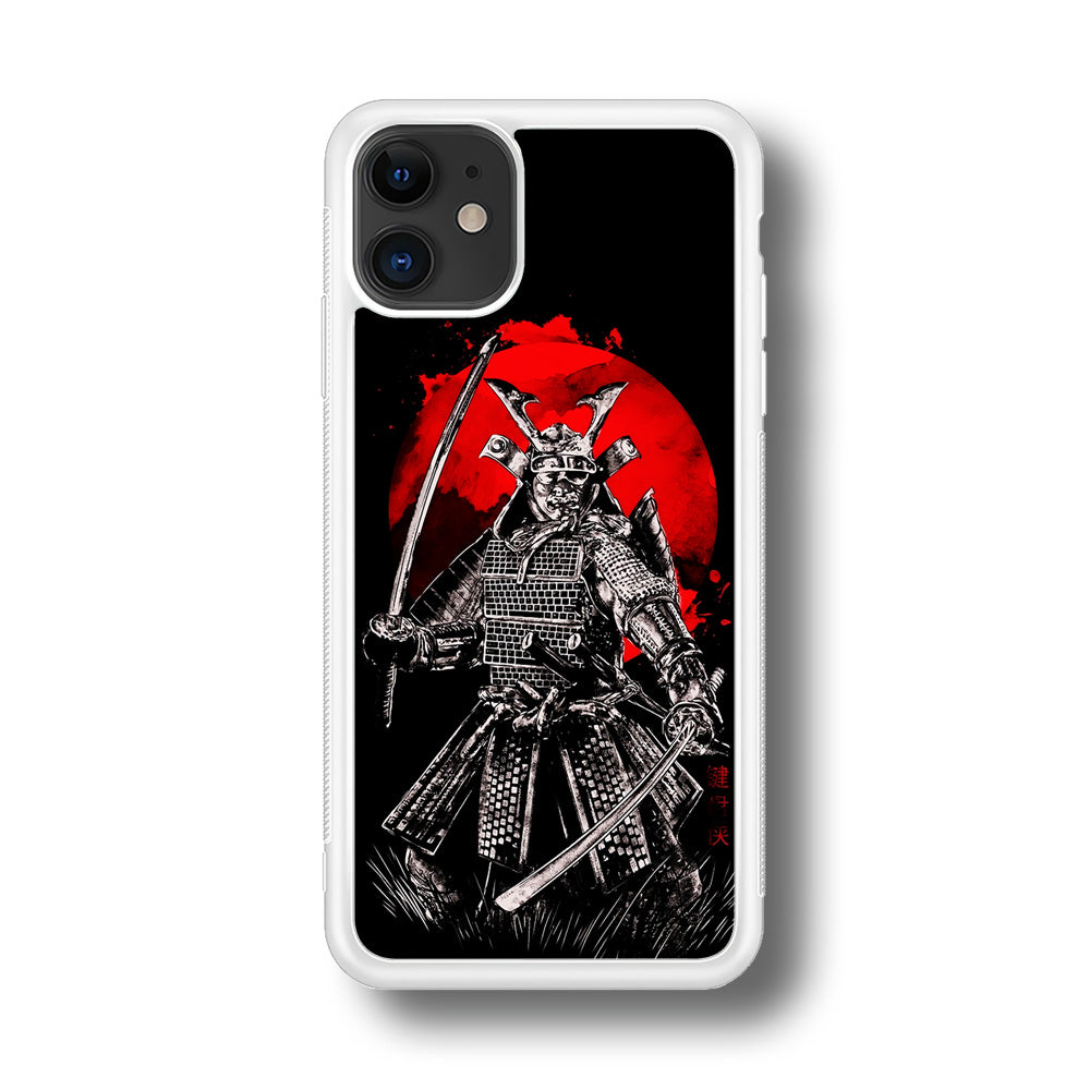 Samurai Two Swords iPhone 11 Case-Phone Case-Rubber White (2D Case)-Altracase