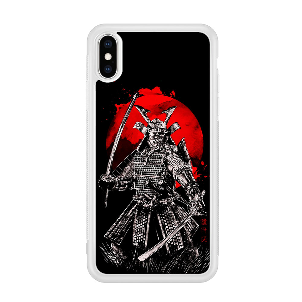 Samurai Two Swords iPhone X Case-Phone Case-Rubber White (2D Case)-Altracase