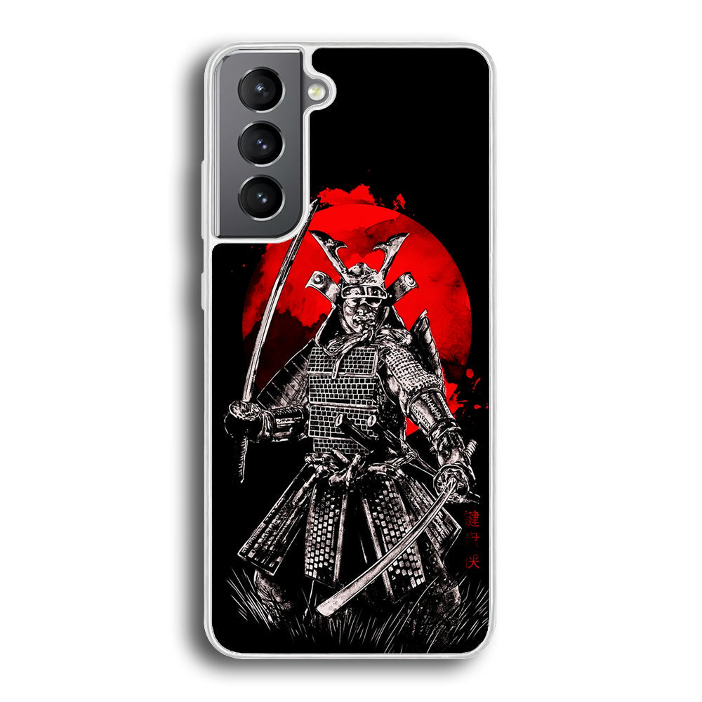 Samurai Two Swords Samsung Galaxy S23 Case-Phone Case-Rubber White (2D Case)-Altracase