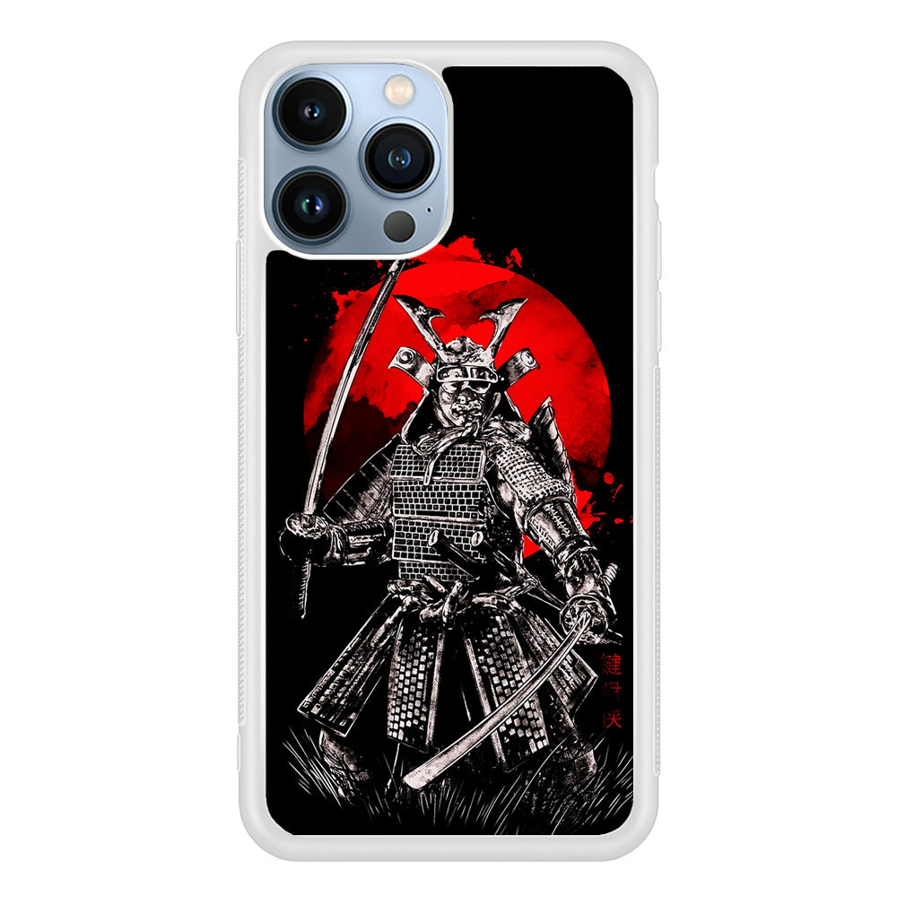 Samurai Two Swords iPhone 15 Pro Max Case-Phone Case-Rubber White (2D Case)-Altracase