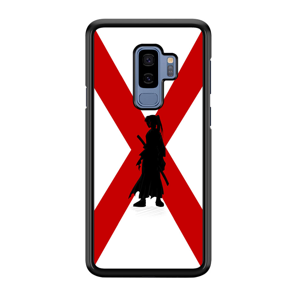 Samurai X Kenshin Silhouette Samsung Galaxy S9 Plus Case-Phone Case-Rubber Black (2D Case)-Altracase