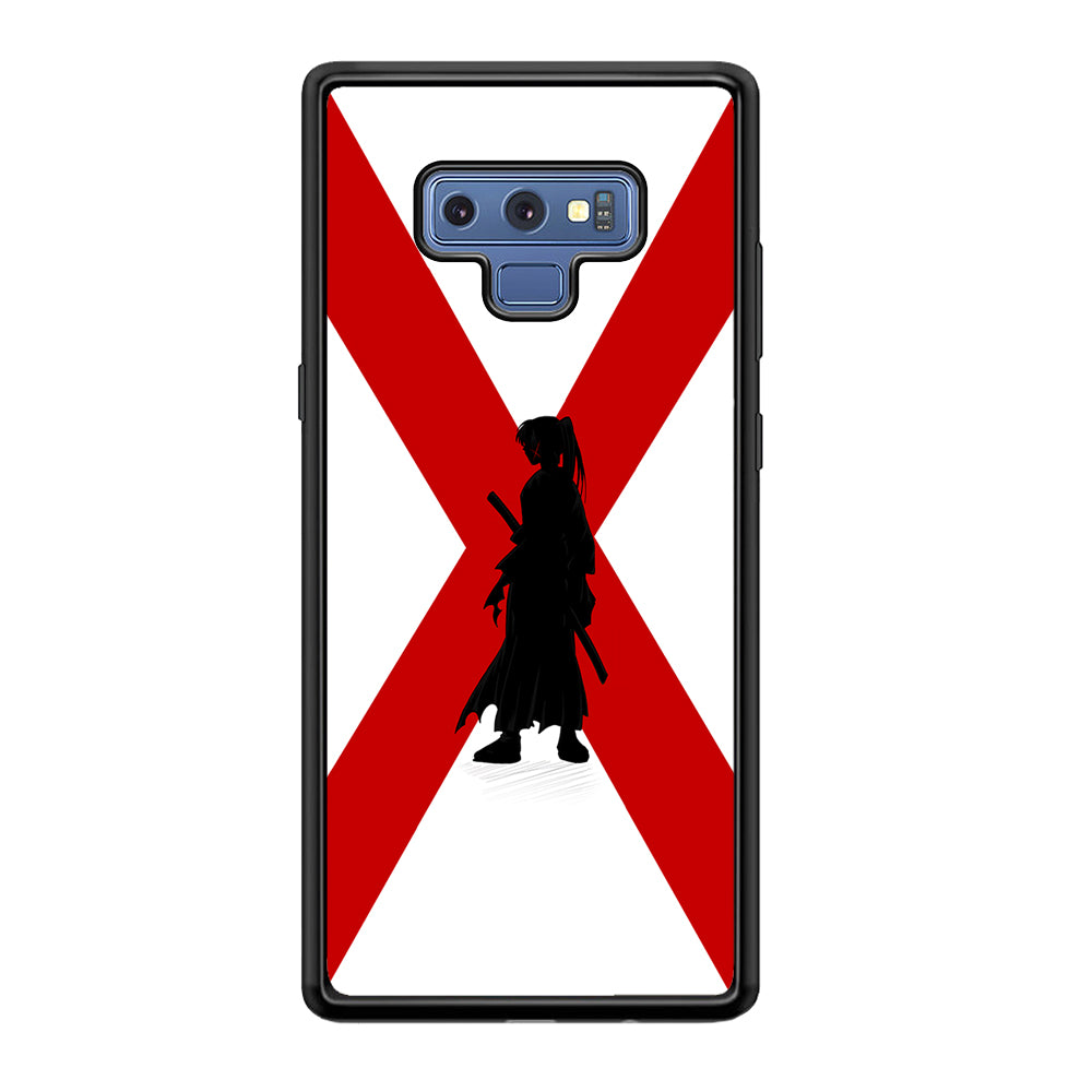 Samurai X Kenshin Silhouette Samsung Galaxy Note 9 Case-Phone Case-Tempered Glass Case-Altracase