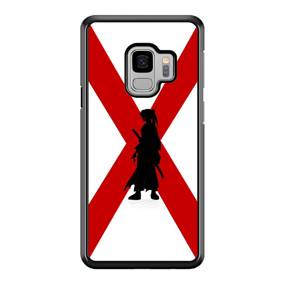Samurai X Kenshin Silhouette Samsung Galaxy S9 Case-Phone Case-Rubber Black (2D Case)-Altracase