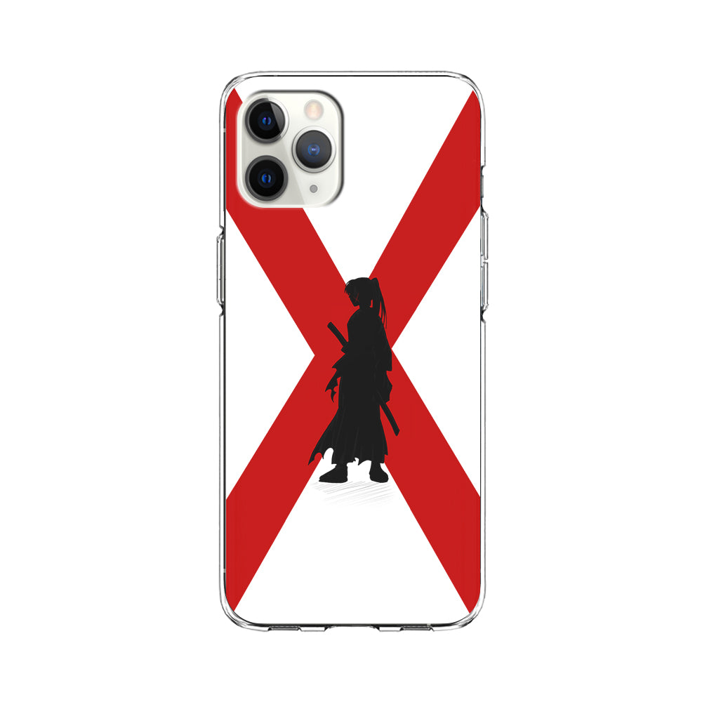 Samurai X Kenshin Silhouette iPhone 11 Pro Max Case-Phone Case-Clear Soft Case-Altracase