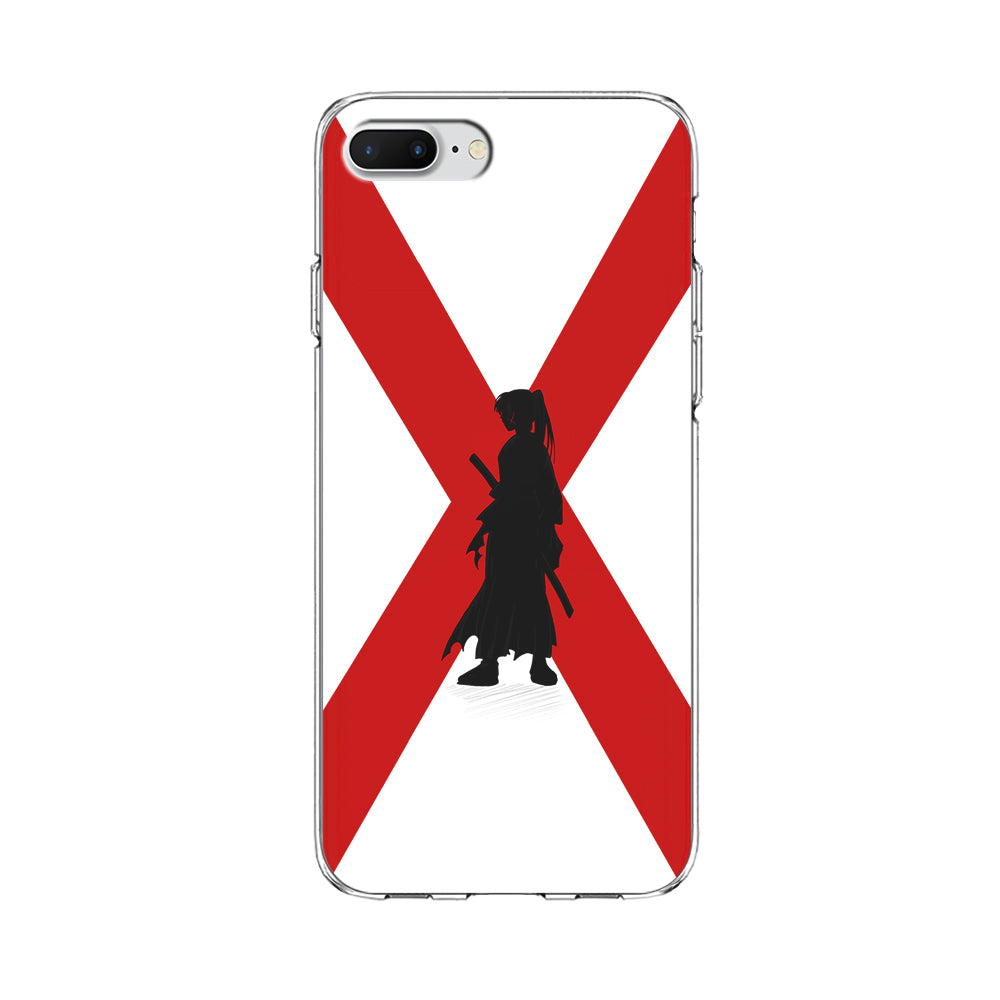 Samurai X Kenshin Silhouette iPhone 8 Plus Case-Phone Case-Clear Soft Case-Altracase