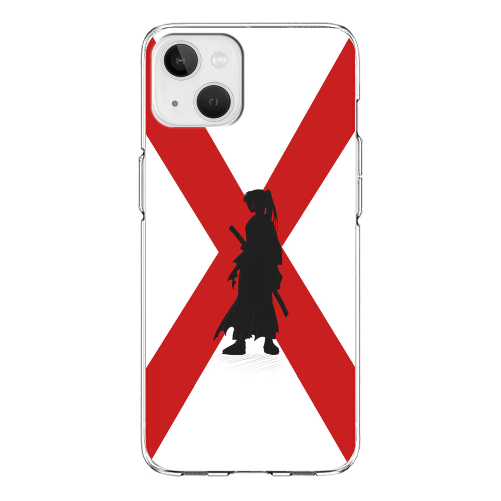 Samurai X Kenshin Silhouette iPhone 13 Mini Case-Phone Case-Clear Soft Case-Altracase