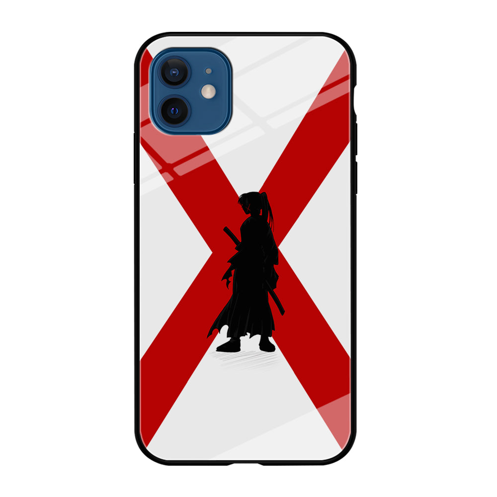 Samurai X Kenshin Silhouette iPhone 12 Case-Phone Case-Tempered Glass Case-Altracase