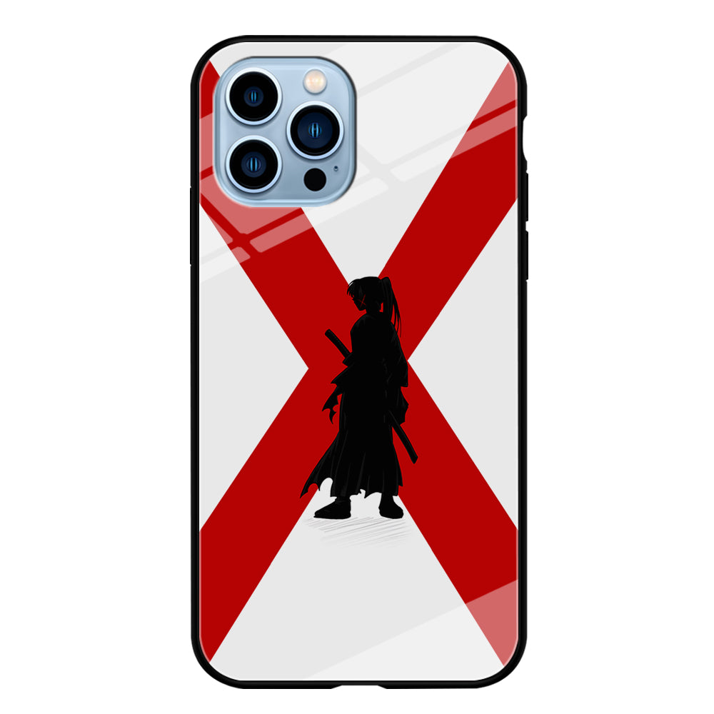 Samurai X Kenshin Silhouette iPhone 15 Pro Max Case-Phone Case-Tempered Glass Case-Altracase