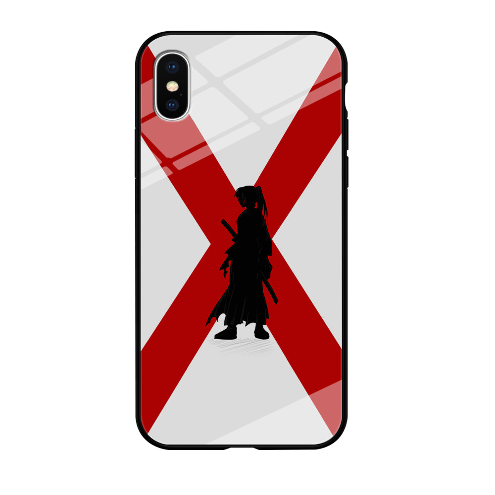 Samurai X Kenshin Silhouette iPhone Xs Case-Phone Case-Tempered Glass Case-Altracase