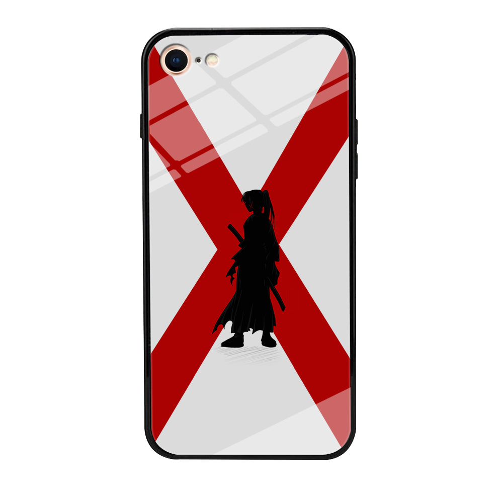 Samurai X Kenshin Silhouette iPhone SE 2020 Case-Phone Case-Tempered Glass Case-Altracase