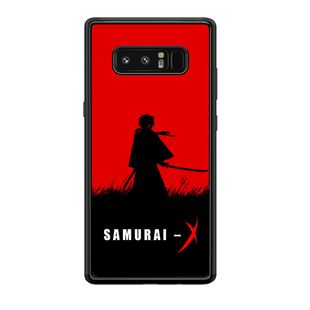 Samurai X Silhouette Poster Samsung Galaxy Note 8 Case-Phone Case-Rubber Black (2D Case)-Altracase