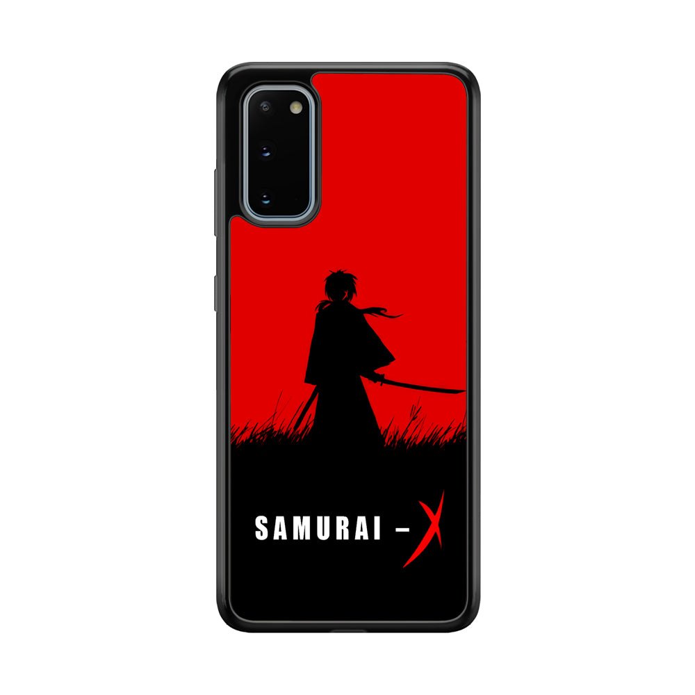 Samurai X Silhouette Poster Samsung Galaxy S20 Case-Phone Case-Rubber Black (2D Case)-Altracase