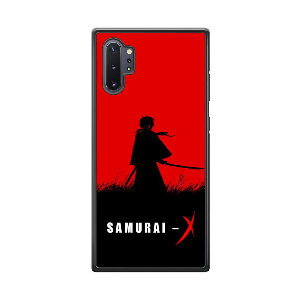 Samurai X Silhouette Poster Samsung Galaxy Note 10 Plus Case-Phone Case-Rubber Black (2D Case)-Altracase