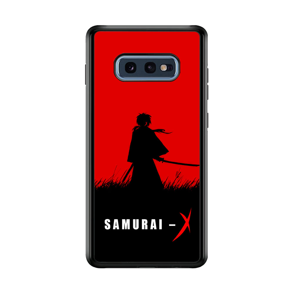 Samurai X Silhouette Poster Samsung Galaxy S10E Case-Phone Case-Rubber Black (2D Case)-Altracase