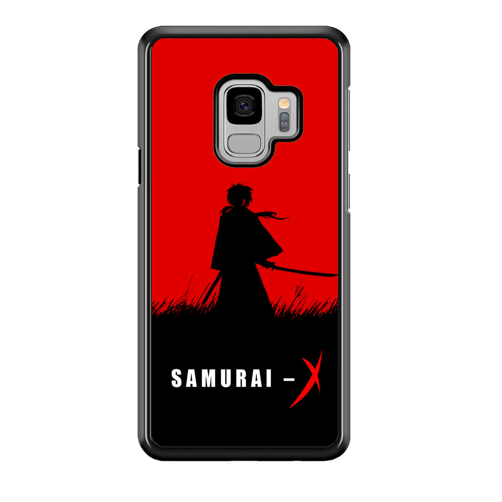 Samurai X Silhouette Poster Samsung Galaxy S9 Case-Phone Case-Rubber Black (2D Case)-Altracase