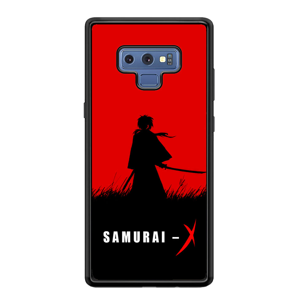 Samurai X Silhouette Poster Samsung Galaxy Note 9 Case-Phone Case-Rubber Black (2D Case)-Altracase