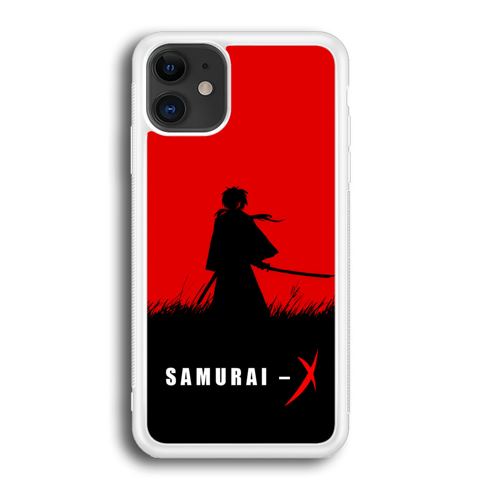 Samurai X Silhouette Poster iPhone 12 Mini Case-Phone Case-Rubber White (2D Case)-Altracase