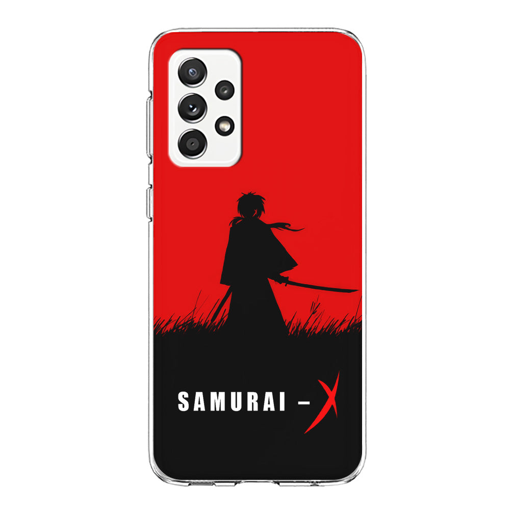 Samurai X Silhouette Poster Samsung Galaxy A52 Case-Phone Case-Clear Soft Case-Altracase