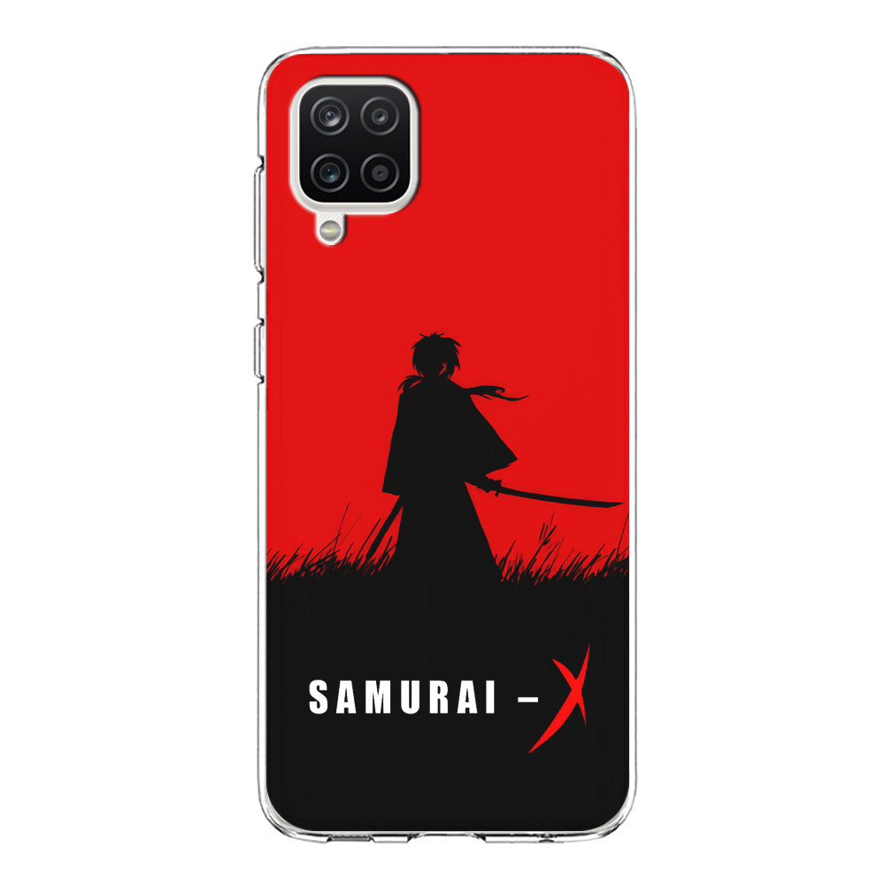 Samurai X Silhouette Poster Samsung Galaxy A12 Case-Phone Case-Clear Soft Case-Altracase
