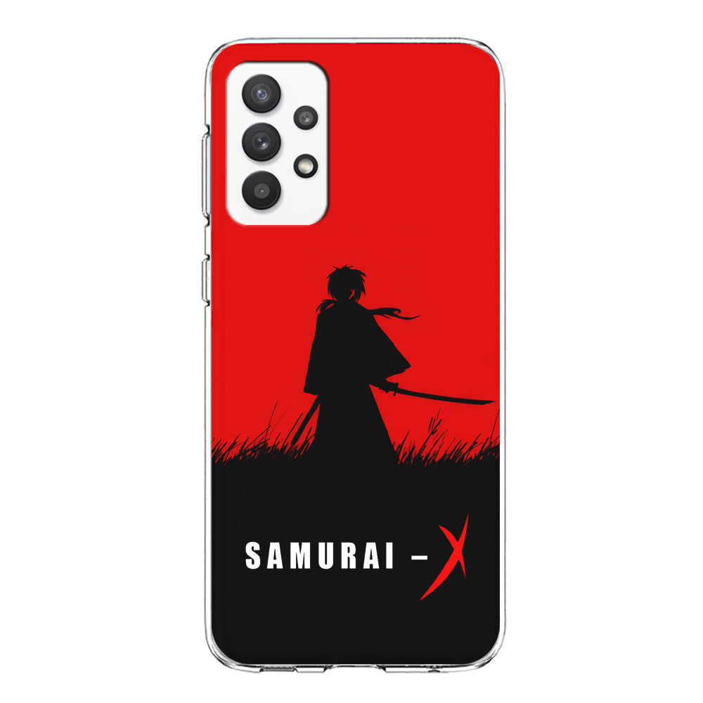 Samurai X Silhouette Poster Samsung Galaxy A32 Case-Phone Case-Clear Soft Case-Altracase