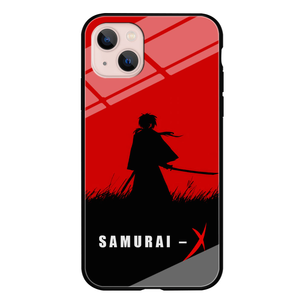 Samurai X Silhouette Poster iPhone 14 Plus Case-Phone Case-Tempered Glass Case-Altracase