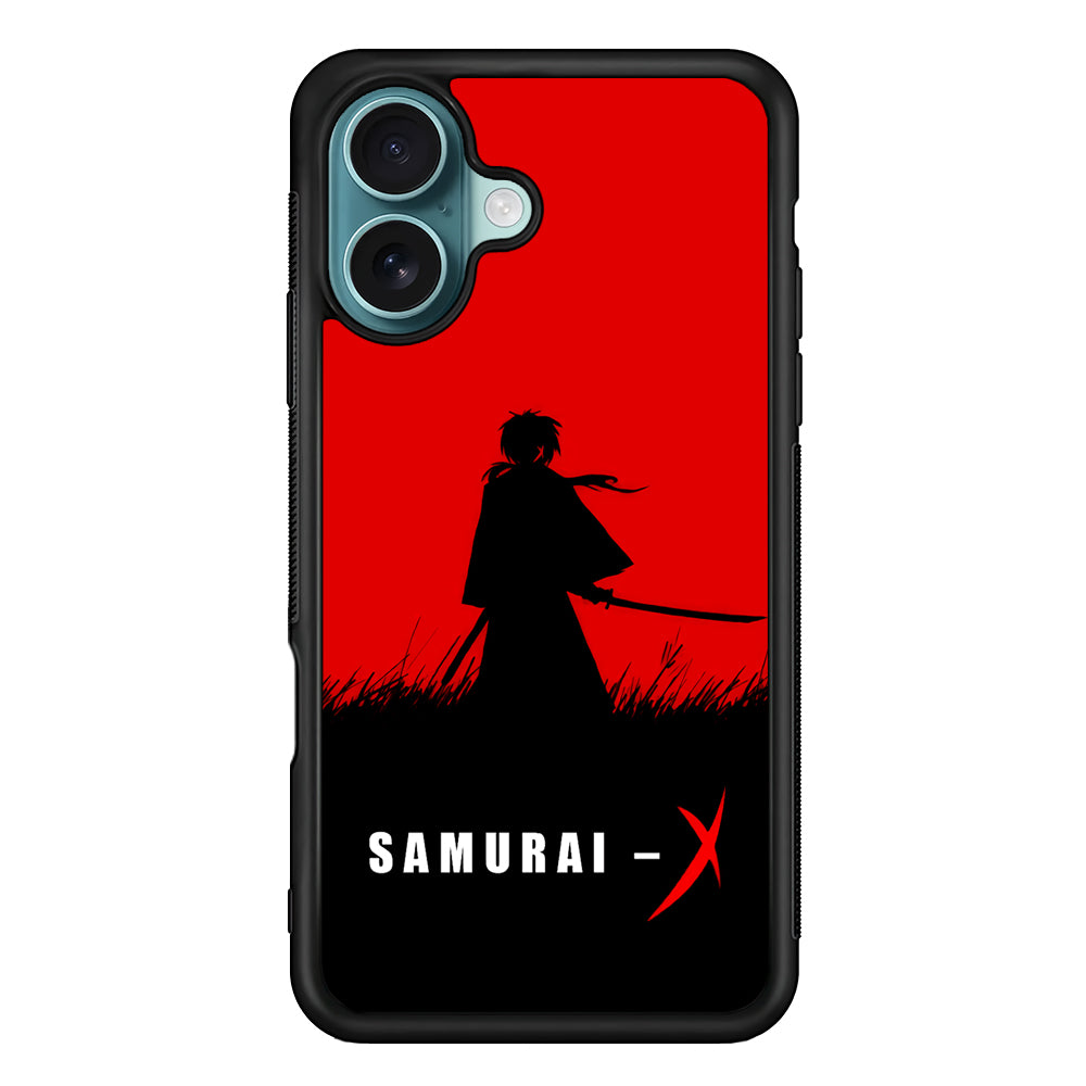 Samurai X Silhouette Poster iPhone 16 Case - Altracase
