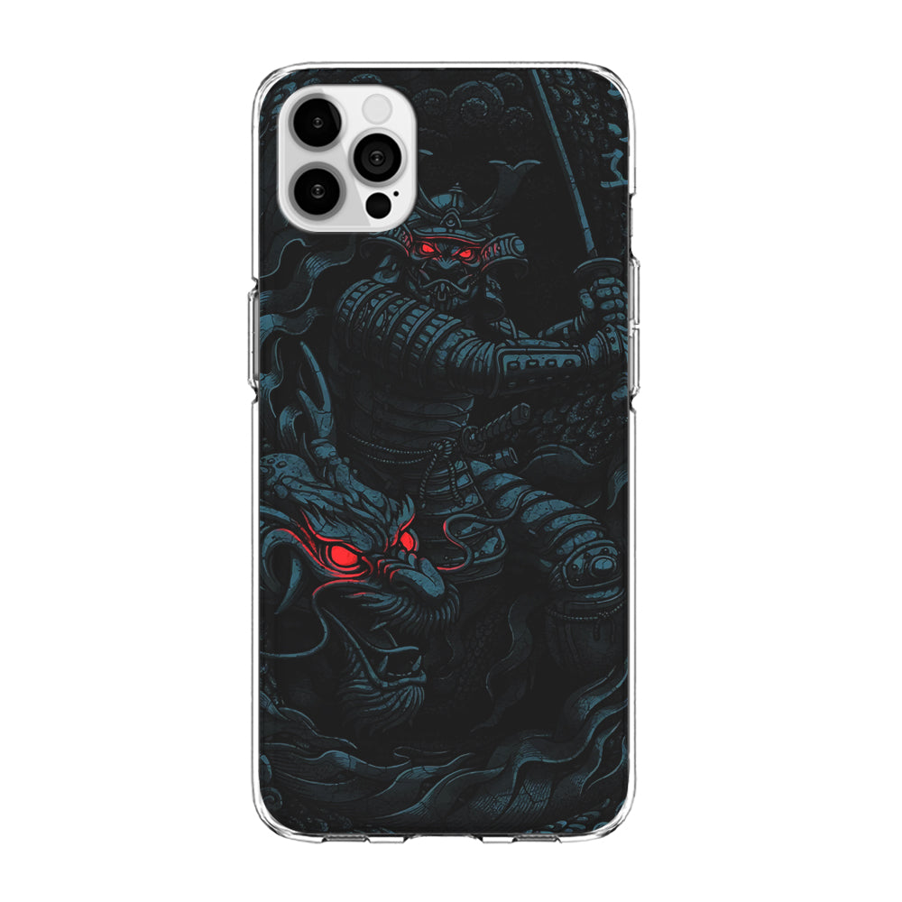Samurai and Dragon iPhone 15 Pro Max Case-Phone Case-Clear Soft Case-Altracase
