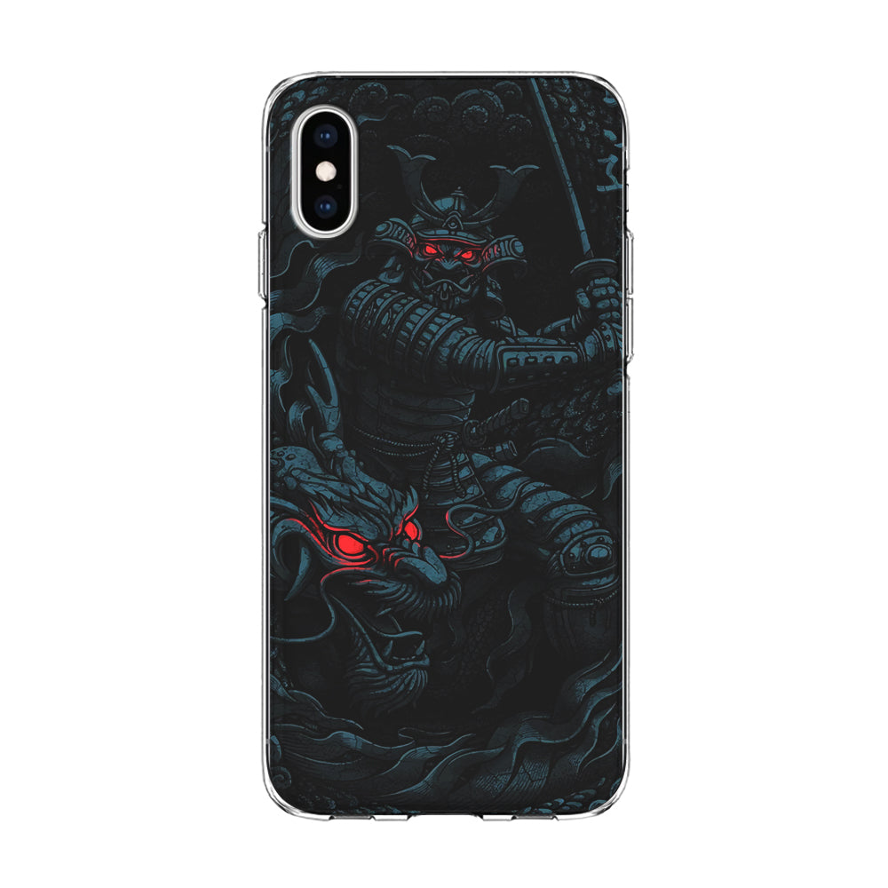 Samurai and Dragon iPhone Xs Case-Phone Case-Clear Soft Case-Altracase