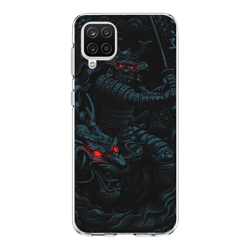 Samurai and Dragon Samsung Galaxy A12 Case-Phone Case-Clear Soft Case-Altracase